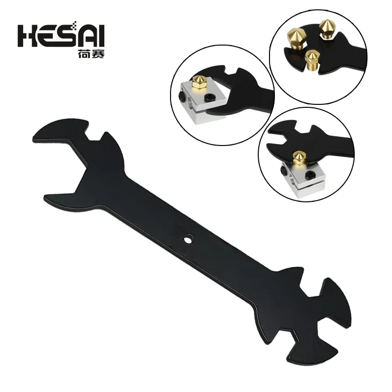 Nozzle Wrench 5 IN 1 Stay 6mm To 20mm Steel Spanner Flat for E3D MK8 MK10 Tool 3D Printer Parts