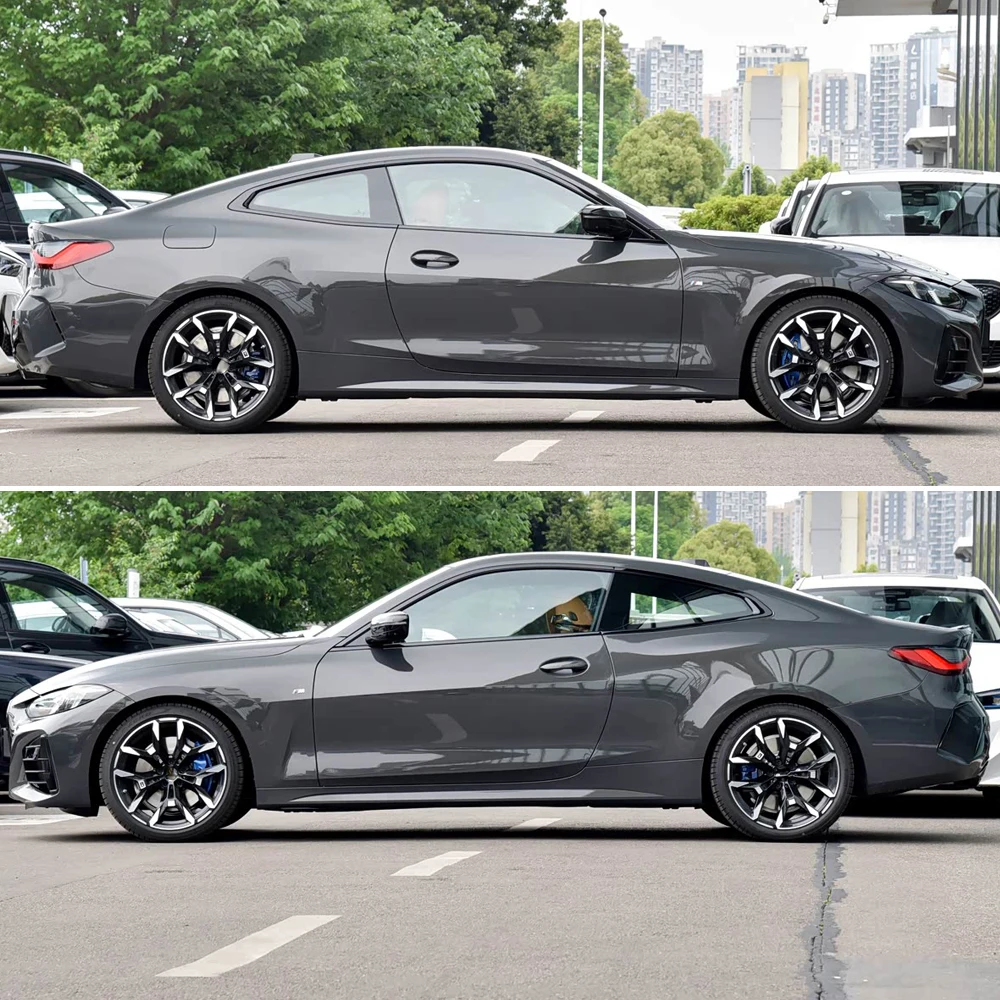 For BMW 4 Series G22 2020-2026 Exterior Window Decoration Sticker Glossy Black Chrome Delete Protective Film