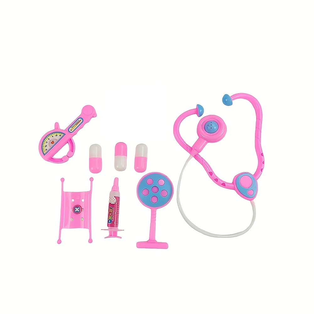 مجموعة اللعب الطبية الواقعية للأطفال - لعبة زي الطبيب مع حقيبة سفر وسماعة الطبيب والضمادات والأدوات الطبية للخيال #3