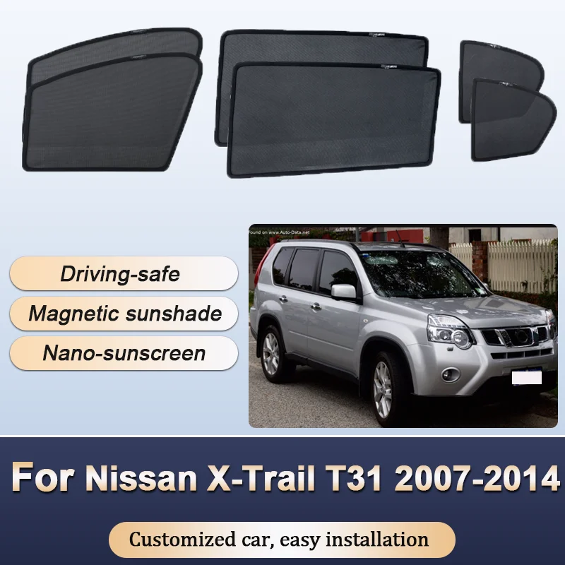 

Sun Shades For Nissan X-Trail T31 XTrail X Trail 2007-2014 Sunshades Magnetic Privacy Protection Visor Curtains Auto Accessories