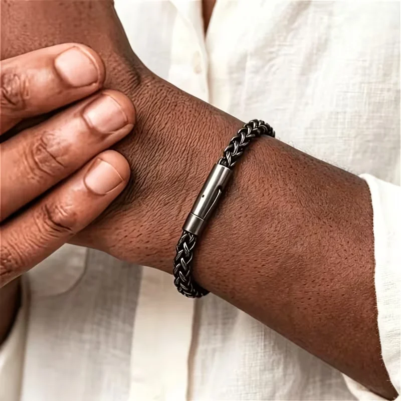 Vintage 6MM Dicke Gliederkette Herren Armband Punk Rock Edelstahl Motorrad Armbänder Handgefertigter Schmuck Accessoires Geschenke
