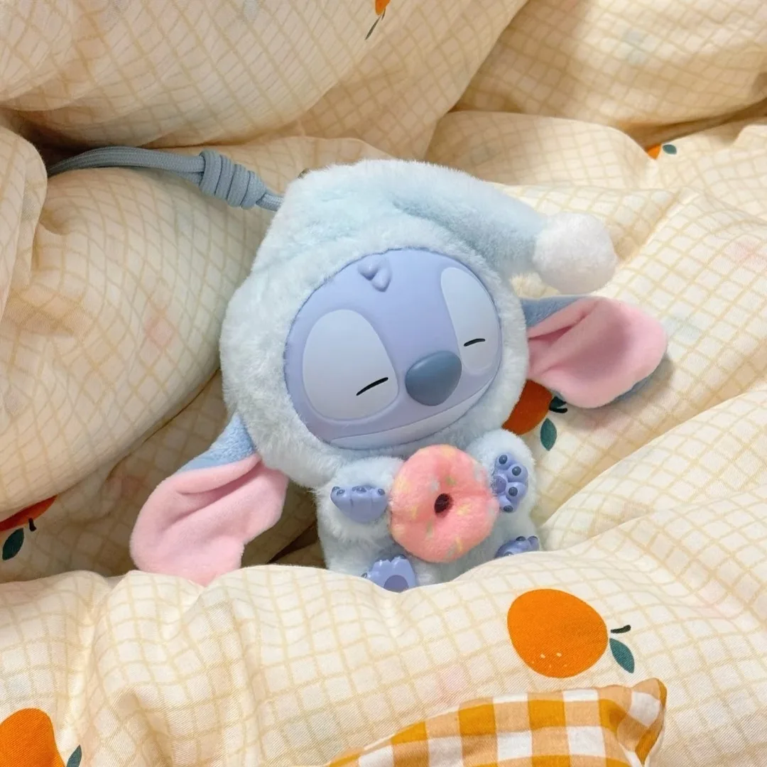 

MINISO новая серия Stitch Eat Some Thing Before Sleep, виниловая слепая коробка, сумка, подвеска, милая плюшевая кукла, загадочная коробка, игрушка-сюрприз, подарки