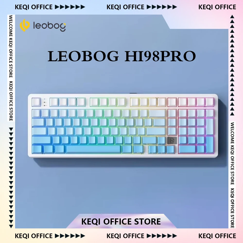 New Leobog Hi98Pro Mechanical Keyboard Aluminum Hot Swap 3Mode Bluetooth Wireless Customized Keyboard Gasket PC Accessories