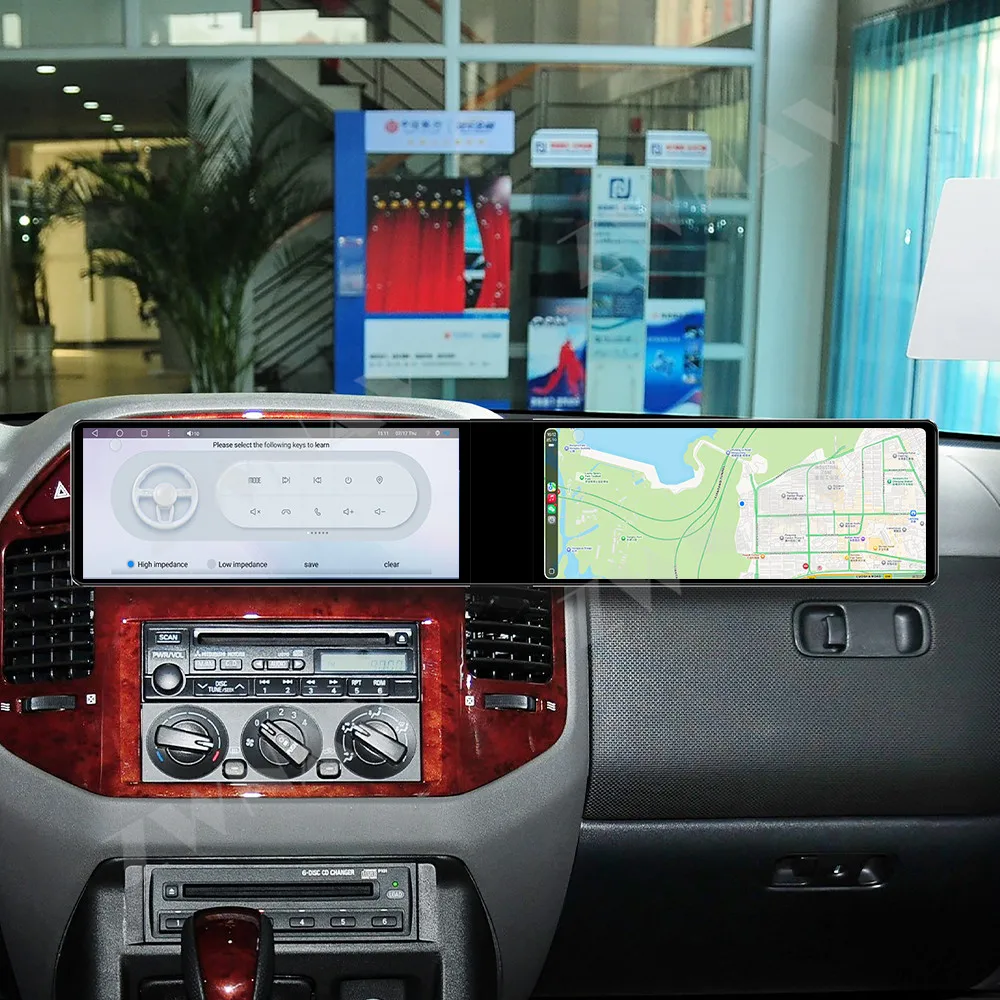 

Android 13 12.3" Hd Touch Dual-Screen For Mitsubishi Pajero V31 1991-2012 Car Gps Multimedia Player Car Interior Accessories