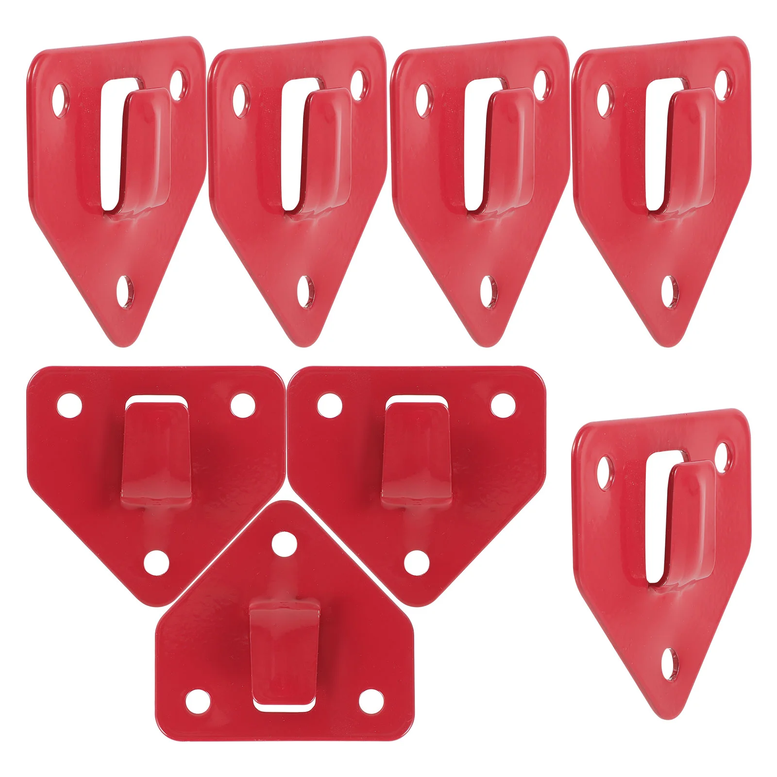 8 Pcs Utility Hooks Fire Extinguisher Bracket Extinguishers Mounting Red for Wall Ladder Stand