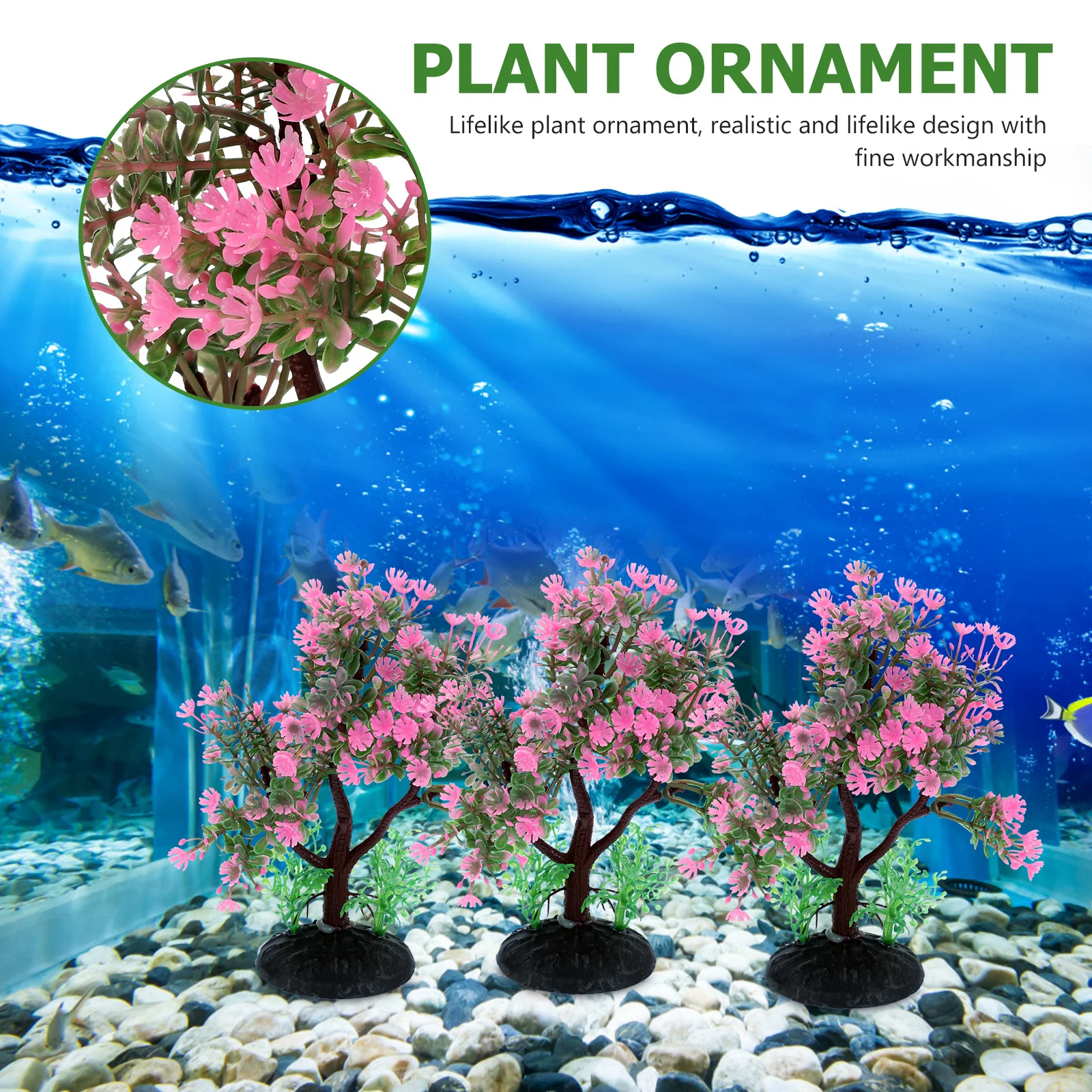 

2pcs Water Grass Decor Replaceable Fake Plants For Aquarium Landscaping Fish Tank Accessories Artificial Plants Decorative Faux