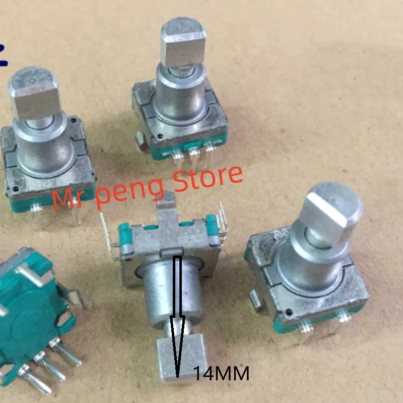 5pcs  Alps EC11 encoder with switch 30, location 15, pulse point axis length 14MM