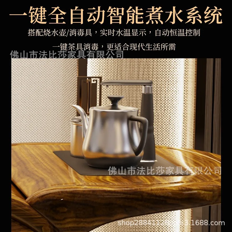 New China Tea Zen Tea Brewing Table Large Board Tea Table Combination Balcony Office One Table and Five Chairs