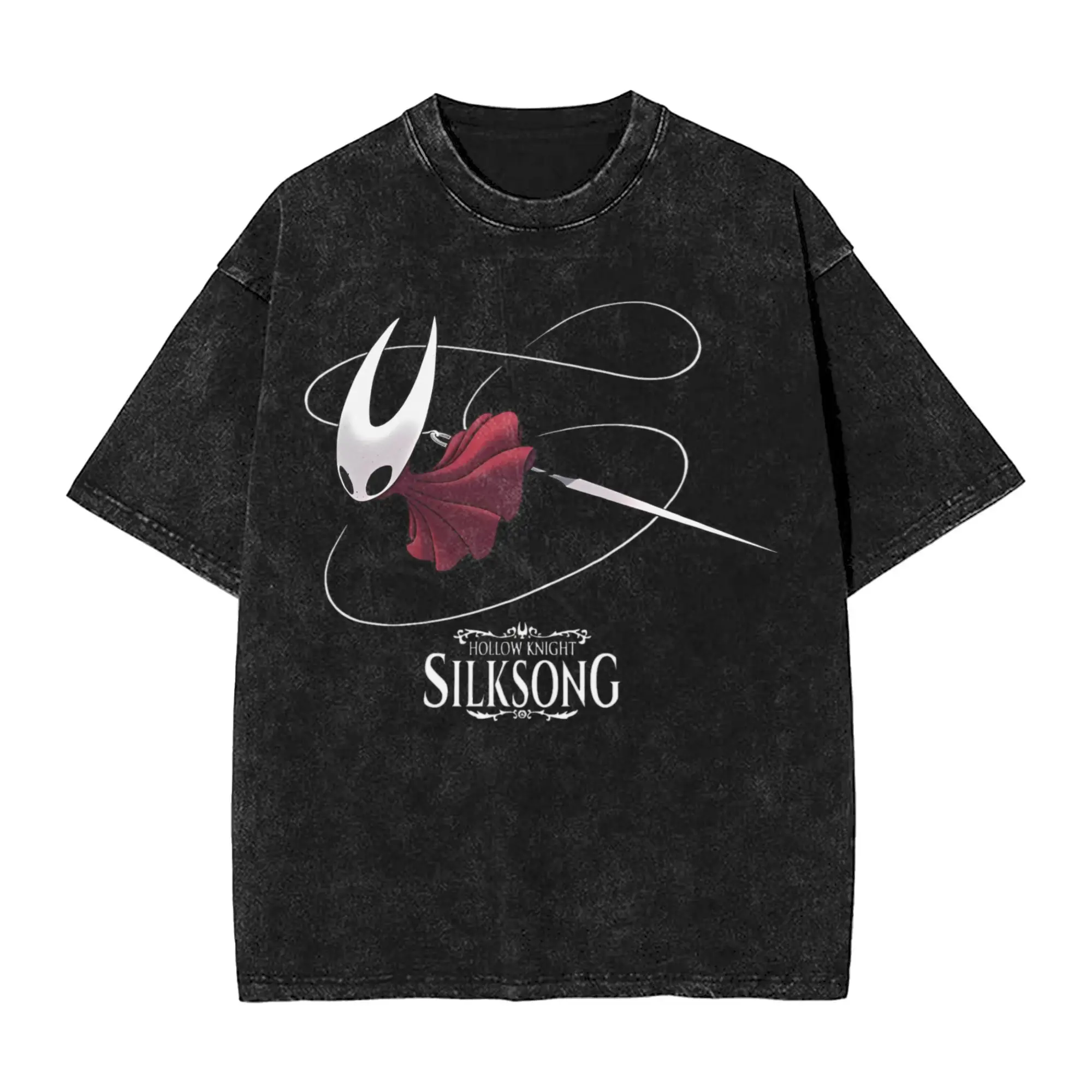 

Мужская футболка Hollow Knight Silksong, удивительная футболка из чистого хлопка, футболки с круглым вырезом и короткими рукавами, классические топы,