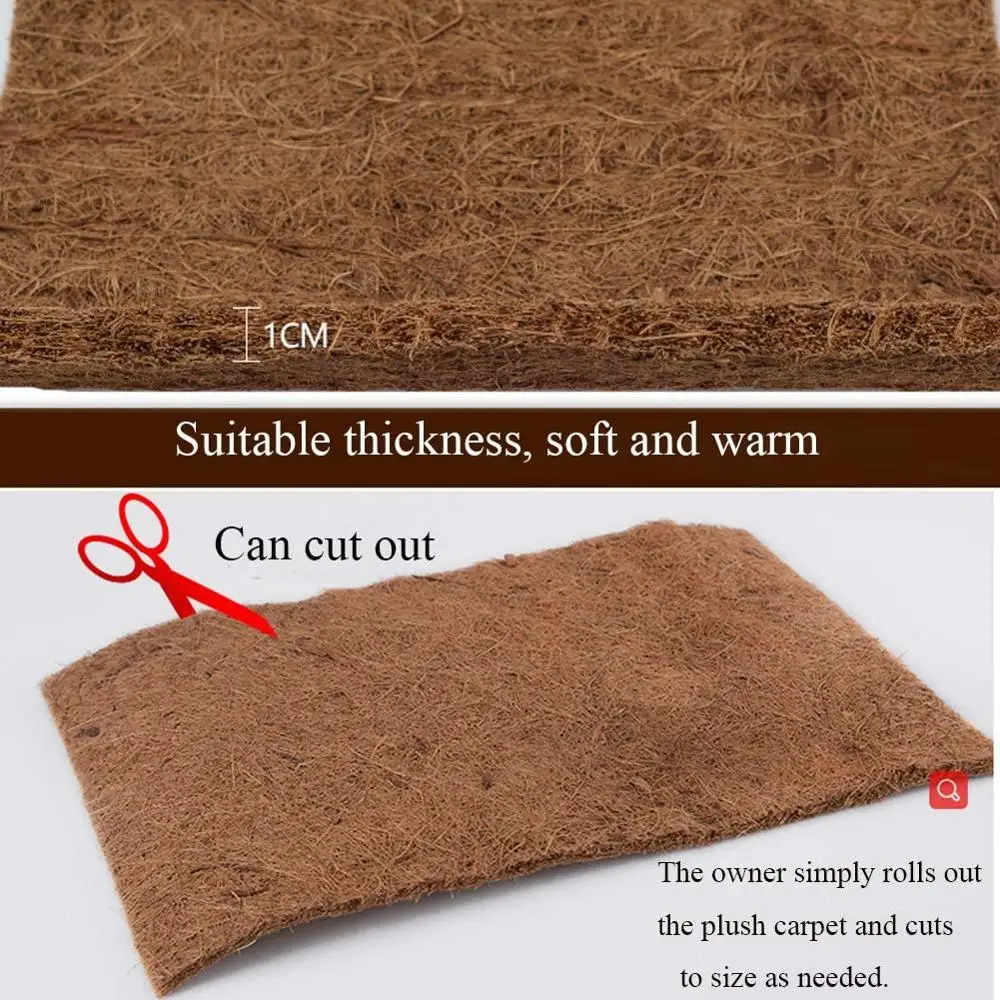 Reptile Carpet Natural Coconut Fiber Coir Tortoise Mat for Pet Terrarium Liner Reptile Supplies Lizard Snake Chamelon Turtle