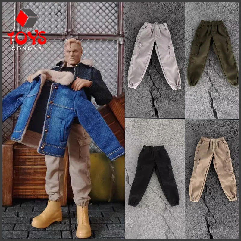 1/12 Loose Male Leggings Sports Pants Casual Pockets Trousers Elastic Waistband Doll Clothes Accessories For 6'' Action Figure