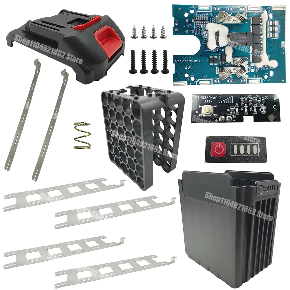 30*18650 Чехол для литиевой батареи электроинструмента, коробка для хранения, защитная печатная плата для Makita 18 В Lomvum Zhipu Hongsong Jingmi 30*18650 Чехол для литиевой батареи электроинструмента, коробка для хранения, защитная печатная плата для Makita 18 В Lomvum Zhipu Hongsong Jingmi