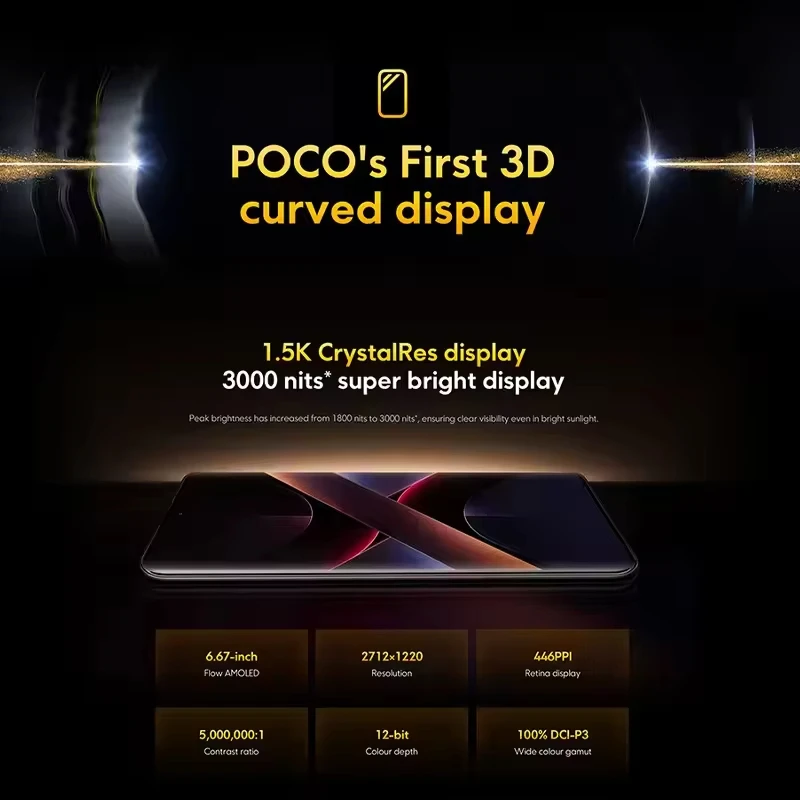 POCO X7 5G الهاتف الذكي الأبعاد الإصدار العالمي 6.67 "AMOLED 120 هرتز 5110 مللي أمبير شحن سريع 50 ميجابكسل كاميرا NFC