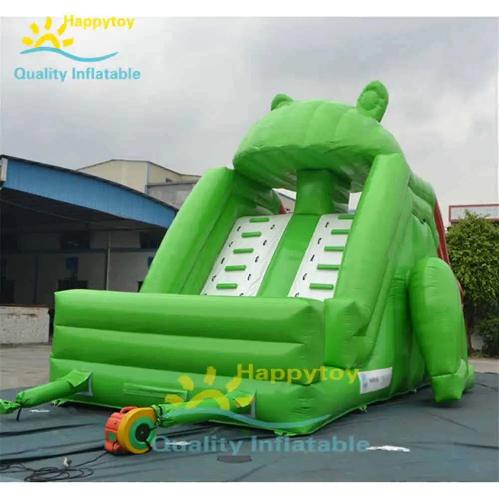 Sommer wasser park schwimmen pool verwenden klettern pvc kinder aufblasbare frosch slide