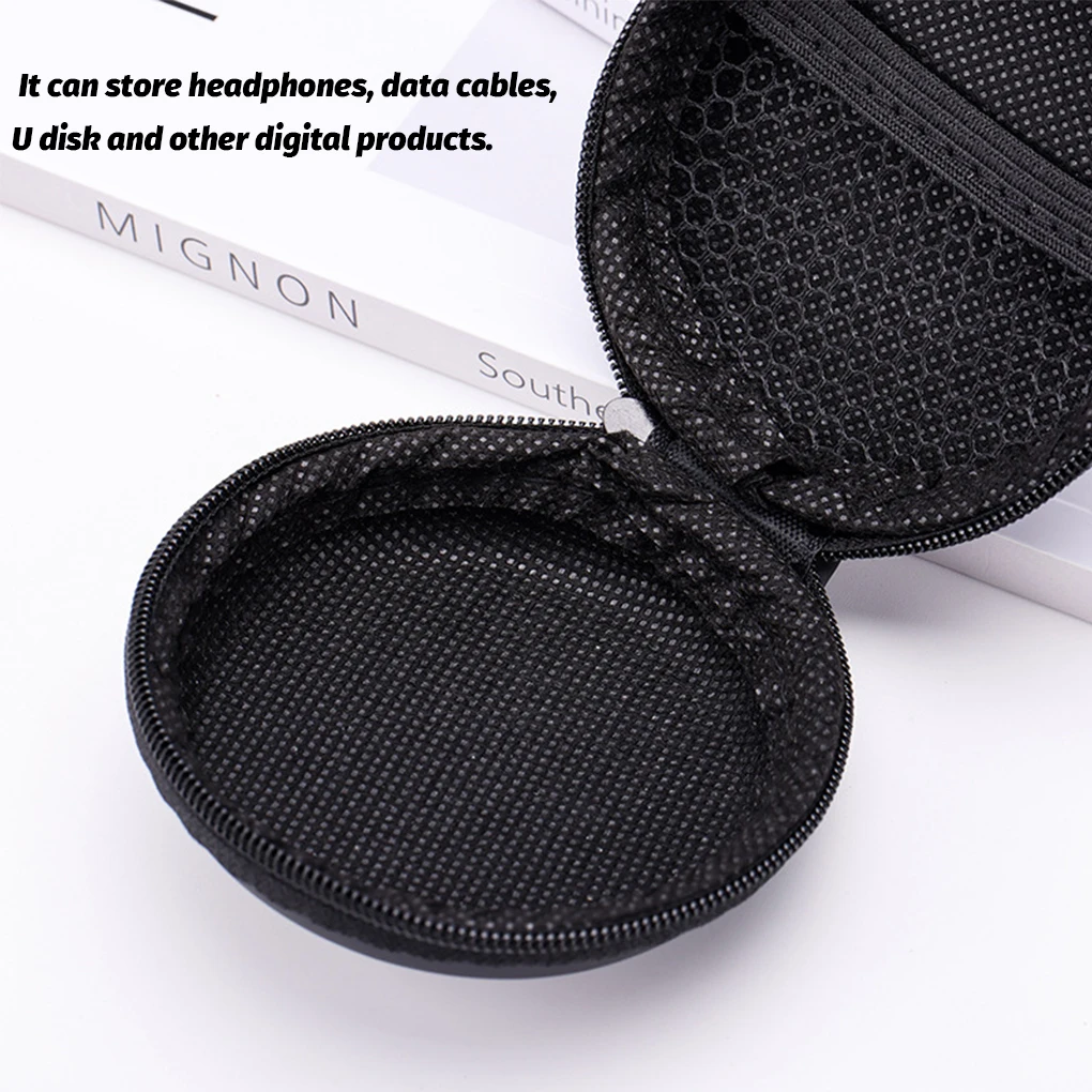 Storage Case Earphone Headphone Zipper Cable Bluetooth-compatible Accessory
