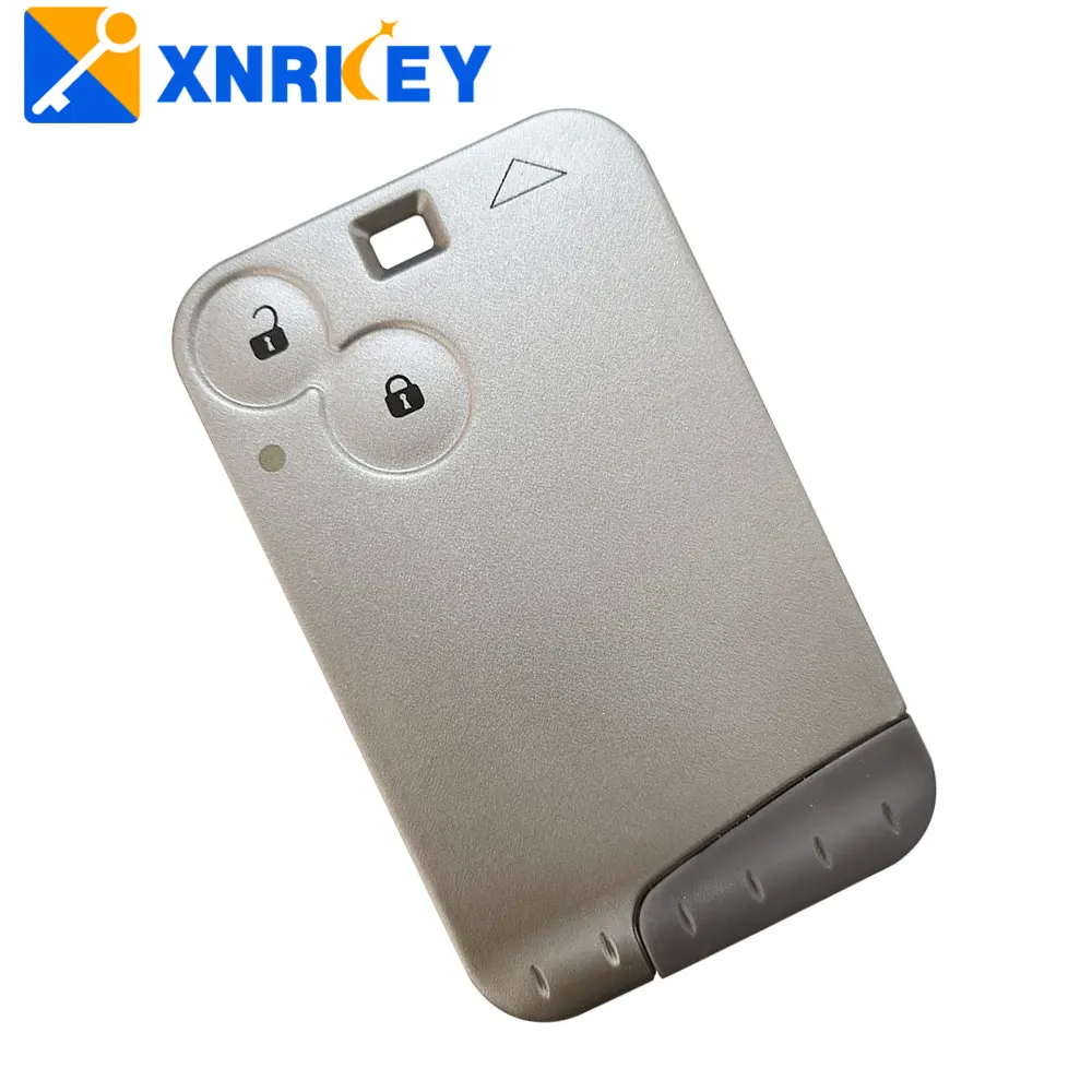 XNRKEY 2 Button Remote Card Car Key Shell for Renault Laguna Card Key Case Cover with Grey Blade Without Words Without Logo