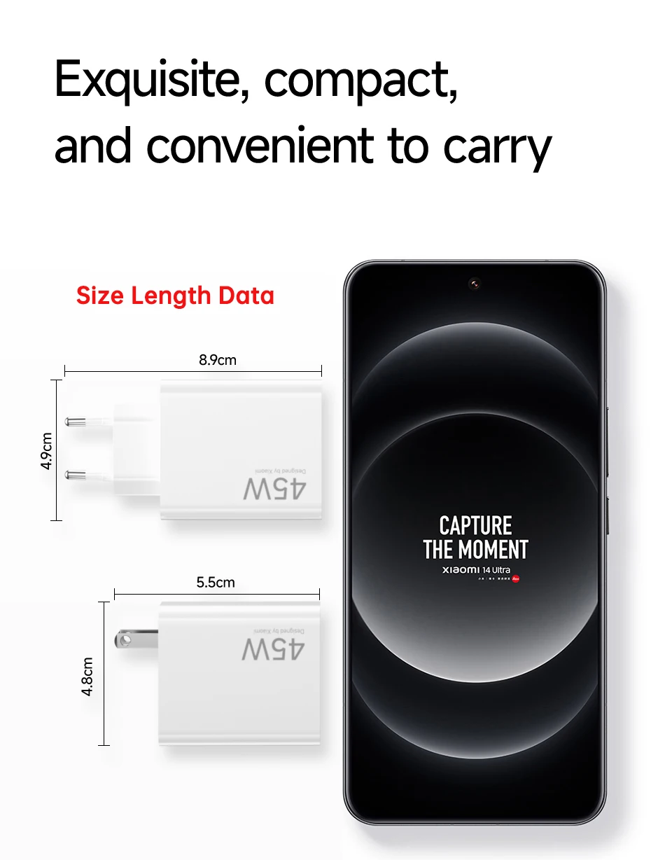 Cargador Original Xiaomi Redmi de 45W, Adaptador de Carga Rápida EU de 33W 18W 27W, Cable Tipo C, Mi Poco M7 X7 K40 Note