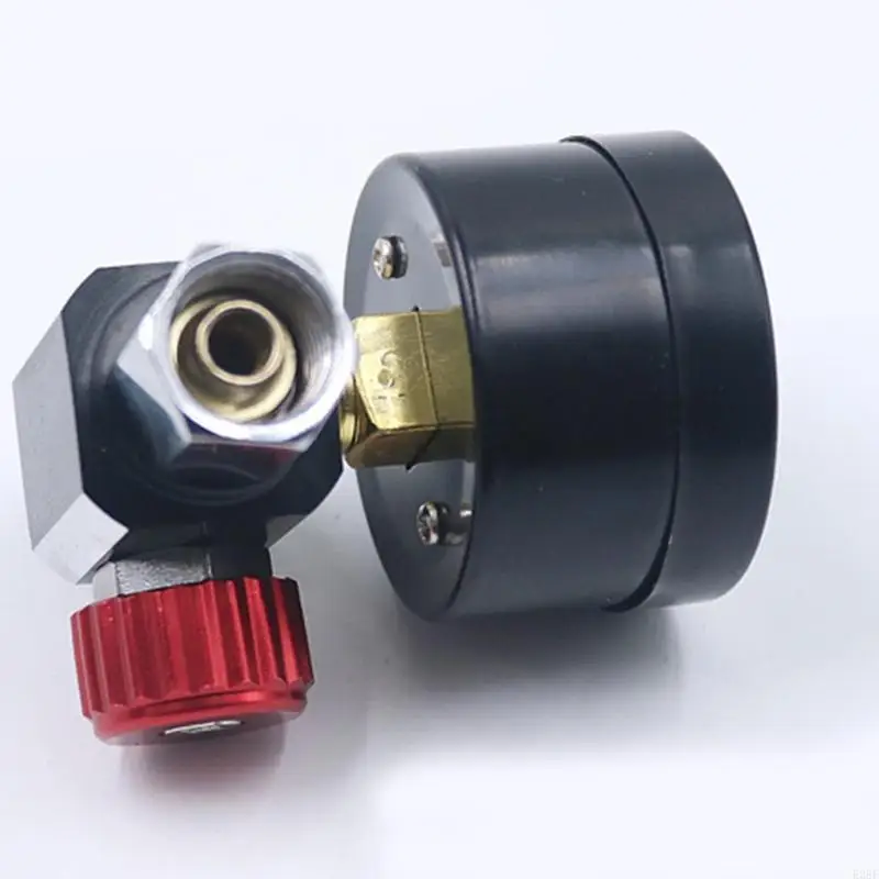 E28F 1/4” Spray Paint Gun-Air Pressure Regulator Pressure Gauge 0 to 180PSI Adapter Pneumatic Tool Accessories for Spray-Gun