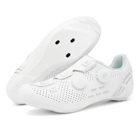 Man Road Cycling Shoes Flats Cleats Shoes Women White Speed Cycling Sneaker Self-Locking Non-slip Mountain Bicycle  Bike Shoes