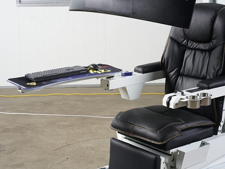 R1 Imperator Works Zero Gravity Recline PC Cockpit, Ingrem Predator, Cluvens For 3 Screens With Massage.LED RGB Lights