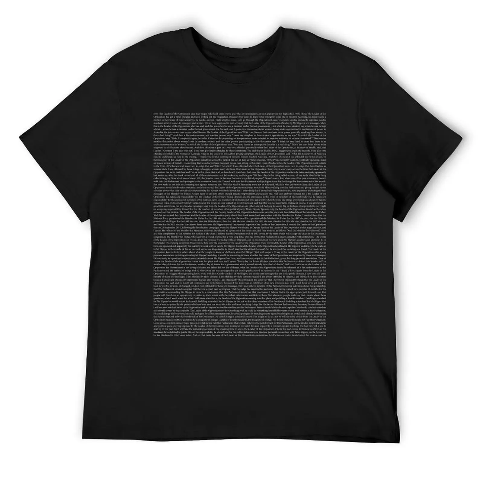 

Julia Gillard 2012 iconic speech against misogyny full [Dark Mode] T-Shirt Aesthetic clothing plain t shirts men