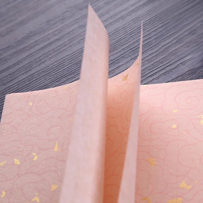 Chinese Calligraphy Xuan Paper Antique Method Batik Colorful Handmade Rice Paper Calligraphy Painting Creation Exhibition Papier