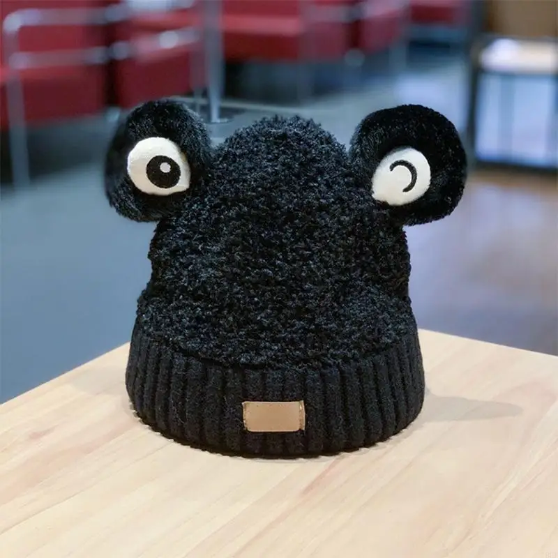 قبعة لطيفة لآذان الضفدع، قبعة منفوشة باردة لحماية الأذن لصديقها