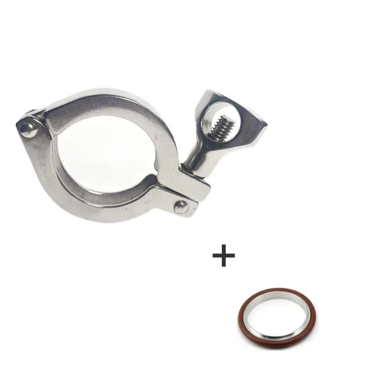 KF10 KF16 KF25 KF40 kF50 304 Stainless Steel Sanitary Tri clamp Vacuum Clamp Pump Flange Fitting Parts With O-ring and Bracket