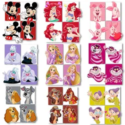 Mickey Minnie Princess Iron on Transfers Heat Press Stickers for Clothes Thermal Patches on Tshirts