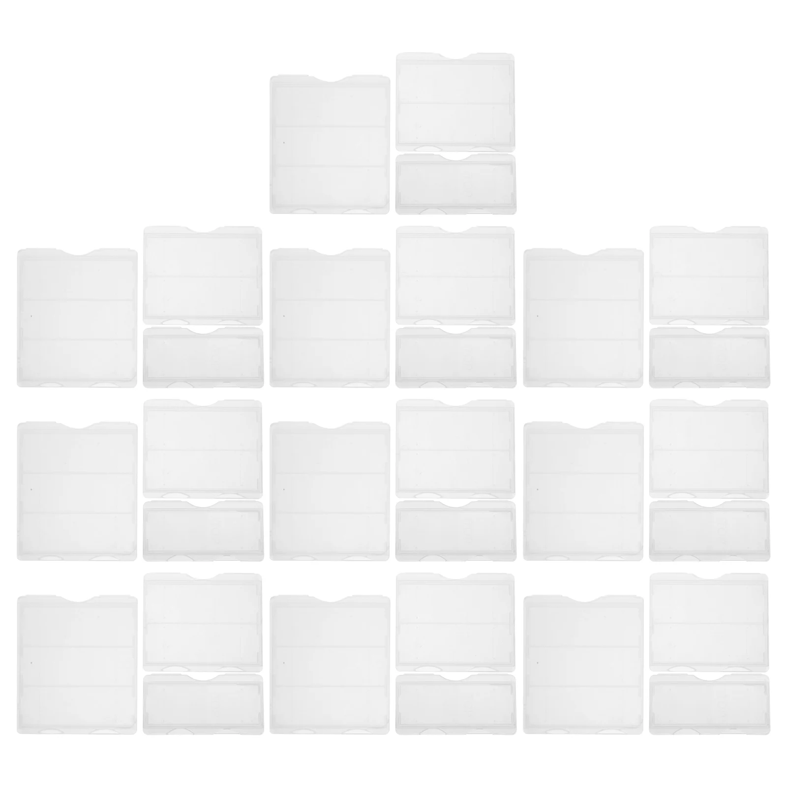 

30 Pcs Slide Protection Box Clear Plastic Microscope Case Container Lab Experiments Glass Slider Rectangle Holder Round