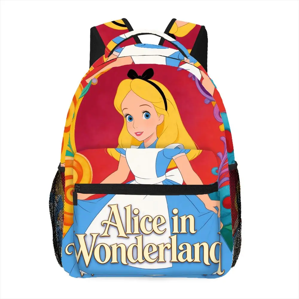 

1 шт., модный рюкзак с цветными блоками Disney Alice, повседневный дорожный рюкзак, подходящий модный наряд, изысканный дизайн