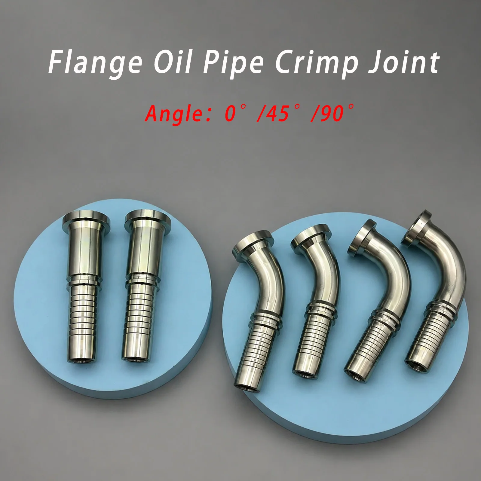 

0/45/90 degree flange hydraulic hose joint F30.2-79.4 carbon steel high-pressure oil pipe joint 13mm -51mm hook pipe adapter