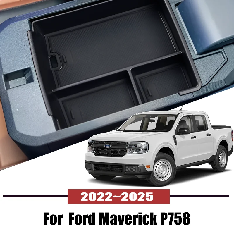 

Suitable For Ford Maverick P758 2022~2025 Car Central Armrest Storage Holder Console Organizer Auto interior Accessories Tools