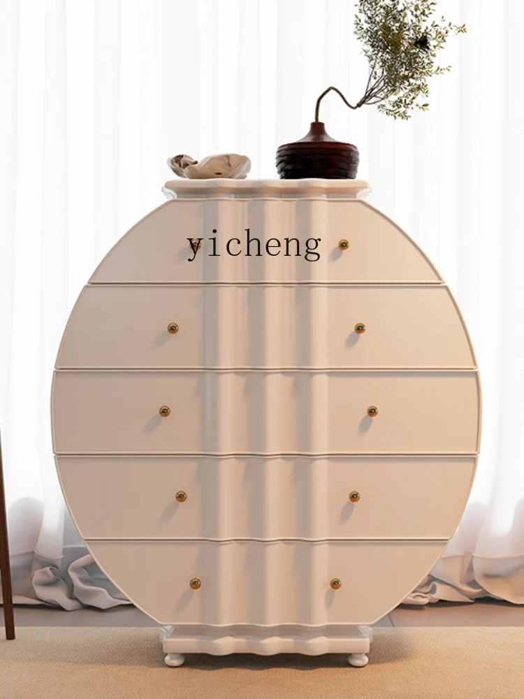 ZK Chest of Drawers Living Room Art Decoration Locker Modern Minimalist Bedroom Storage Cabinet Five-Bucket Cabinet