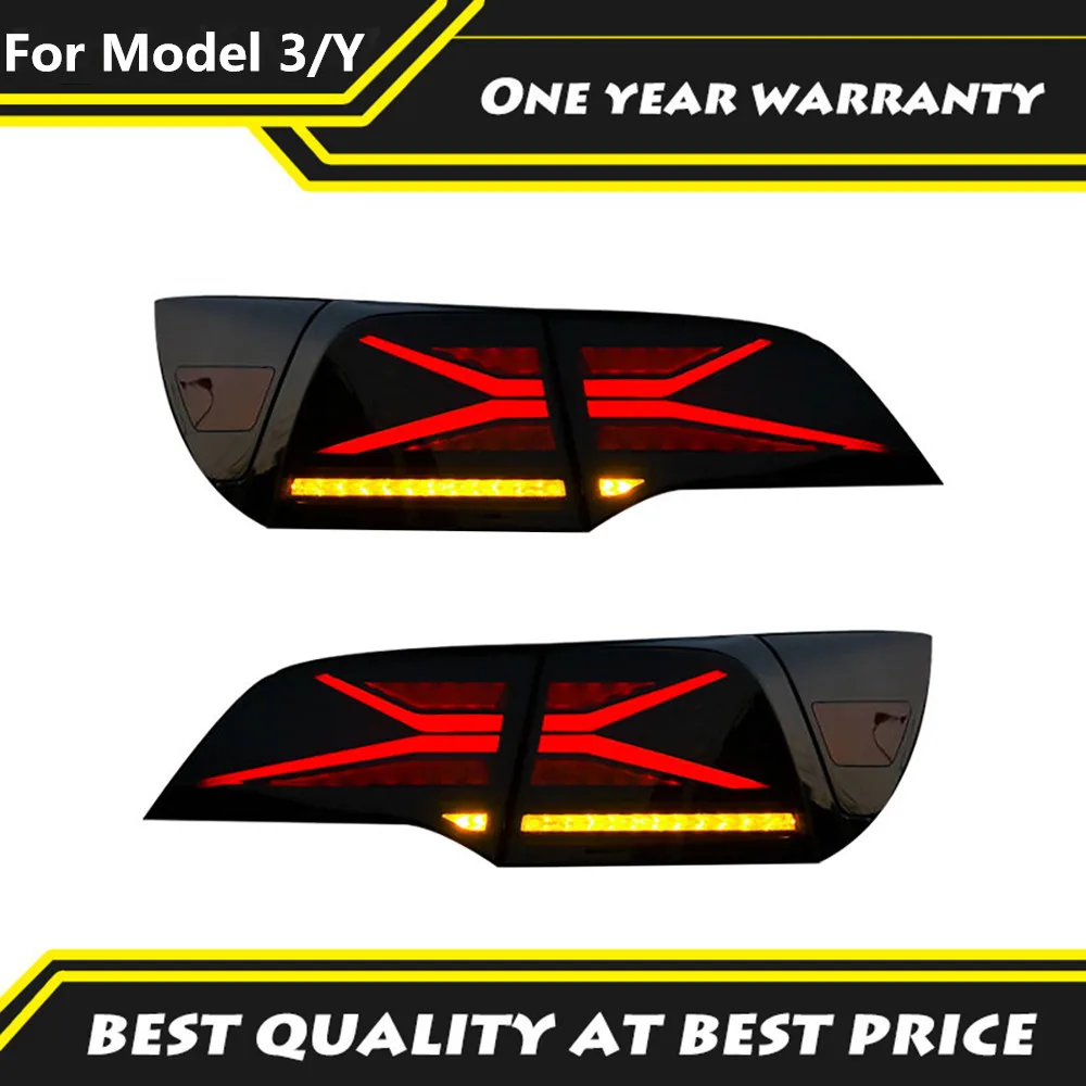 

CAR EXTERIOR LED REAR LAMP LIGHTS FOR TESLA MODEL 3 Y 2018-2022 REAR RUNNING LIGHT BRAKE REVERSE LAMP DYNAMIC TURN SIGNAL