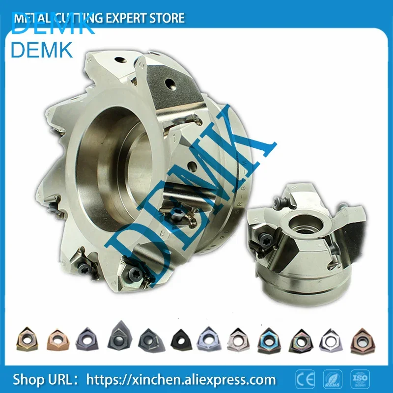 Imagem -03 - Cortador de Fresagem Dupla Face Inserção de Carboneto Ferramentas Cnc Mfwn90 Graus Alta Qualidade 50 mm 63 mm 80 mm Wnmu080608