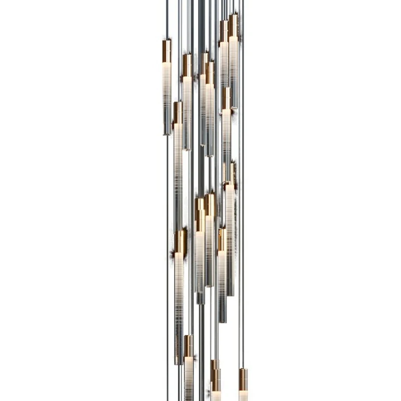

Customized Sales Department Shopping Mall Banquet Hall Hotel Lobby Chandelier Creative Villa Duplex Stair Lighting