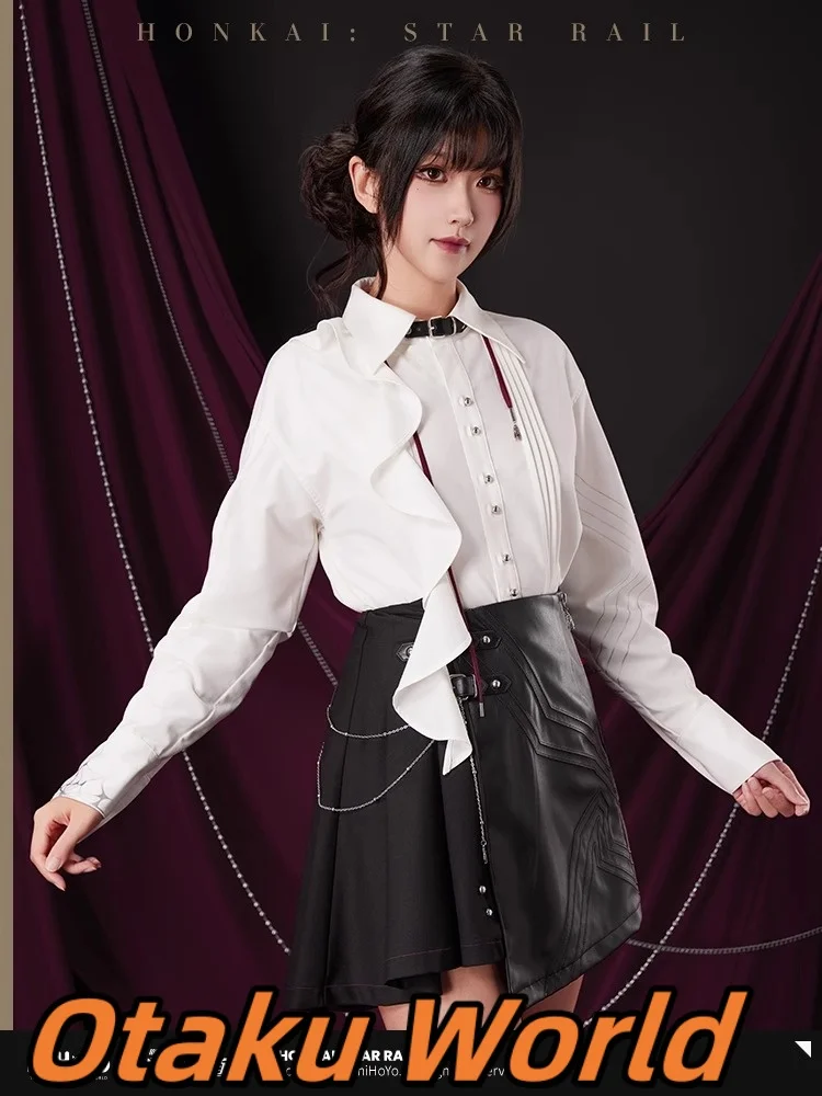 

In Stock Otaku Honkai Star Rail Kafka Theme Impression Series Half skirt Kafka Cosplay Costume Anime Game Clothes Hallowmas Gift