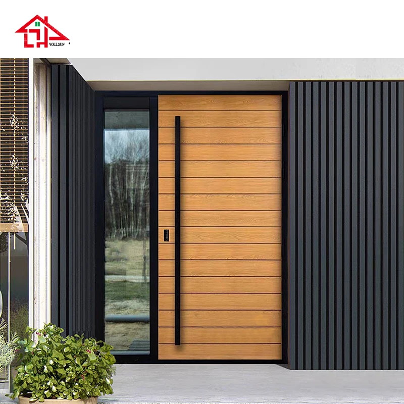 

Entrance Door Pivot Security Gate Front Entry Casement Doors Interior Exterior Door Aluminum Customize Home Decor