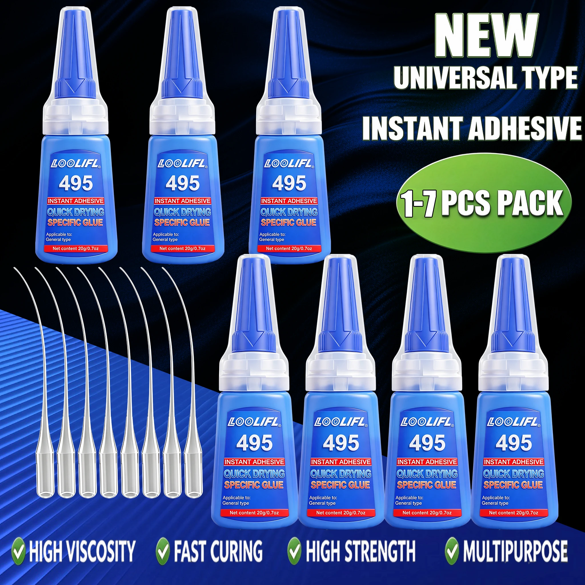 LOOLIFL LOOLIFL 495 Super Instant Glue High Strength Quick Dry Adhesive Universal Transparent For Plastic Metal Rubber DIY Wood Repair - Aliexpress Deal