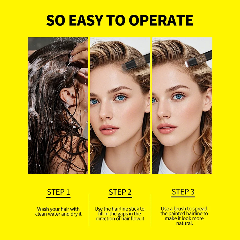 عصا صبغ الشعر برأسين 7.5 جرام تغطية رمادية سريعة مؤقتة قلم تلوين الشعر عصا صبغ الشعر القائمة على نباتية للاستعمال مرة واحدة #6