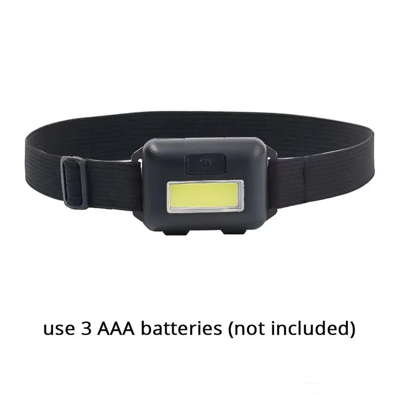 【セール中】ミニ COB ヘッドランプ超高輝度ヘッド懐中電灯屋外キャンプ釣りヘッド懐中電灯、単四電池を使用したポータブルヘッドライト