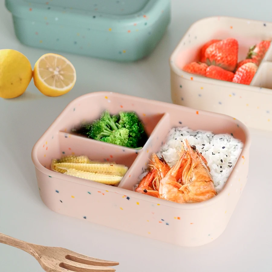 1PC Baby Silicone Plates Non-Slip Children Dinner Set Trianing Learning Dinner Sets For Baby Three Compartment Snack Plate