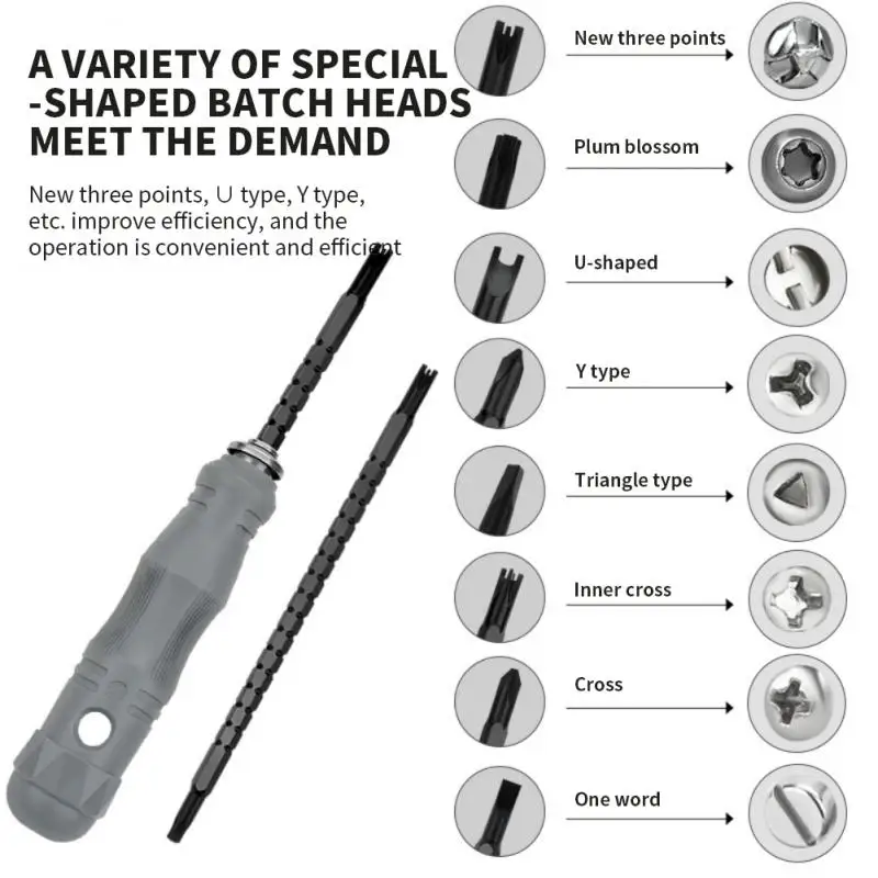 Screwdriver Assembly Magnetic Multifunctional Double Head Hand Tool Screwdriver Set 17-in-1 Screwdriver Bits