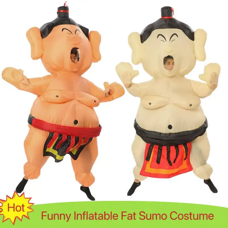 

Cute Funny Inflatable Japanese Sumo Costume for Christmas Party Carnival Event Decorations Novelty Clothing Photo Prop Kids Gift