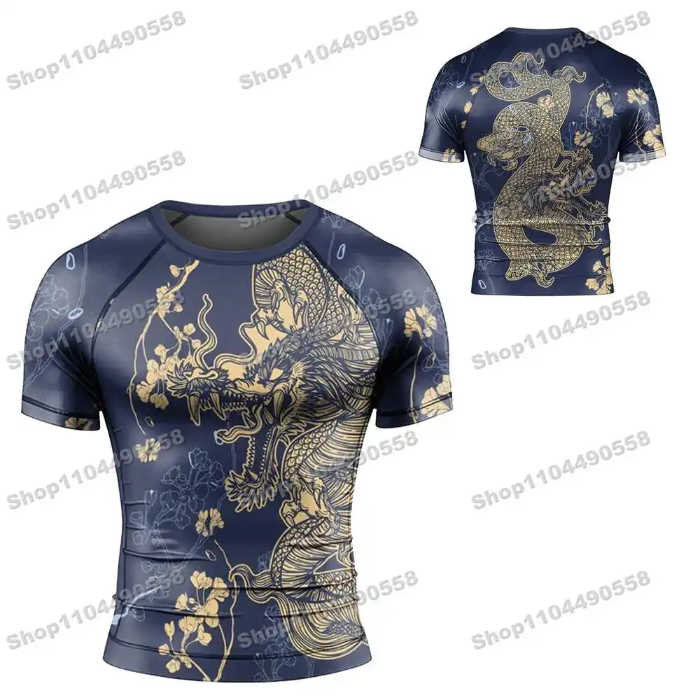 15th Kinds Of Newly Rash Guards Surfing Beach T-Shirts Swimwear Diving Gym Short sleeves MMA BJJ Men Jiu Jitsu Fitness Sets