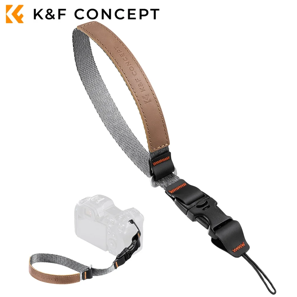 K&F CONCEPT Nylon camerapolsband voor reizen, opnames, vloggen en fotografie voor Sony, Canon, Nikon, Fuji DSLR, SLR en spiegelloze camera's
