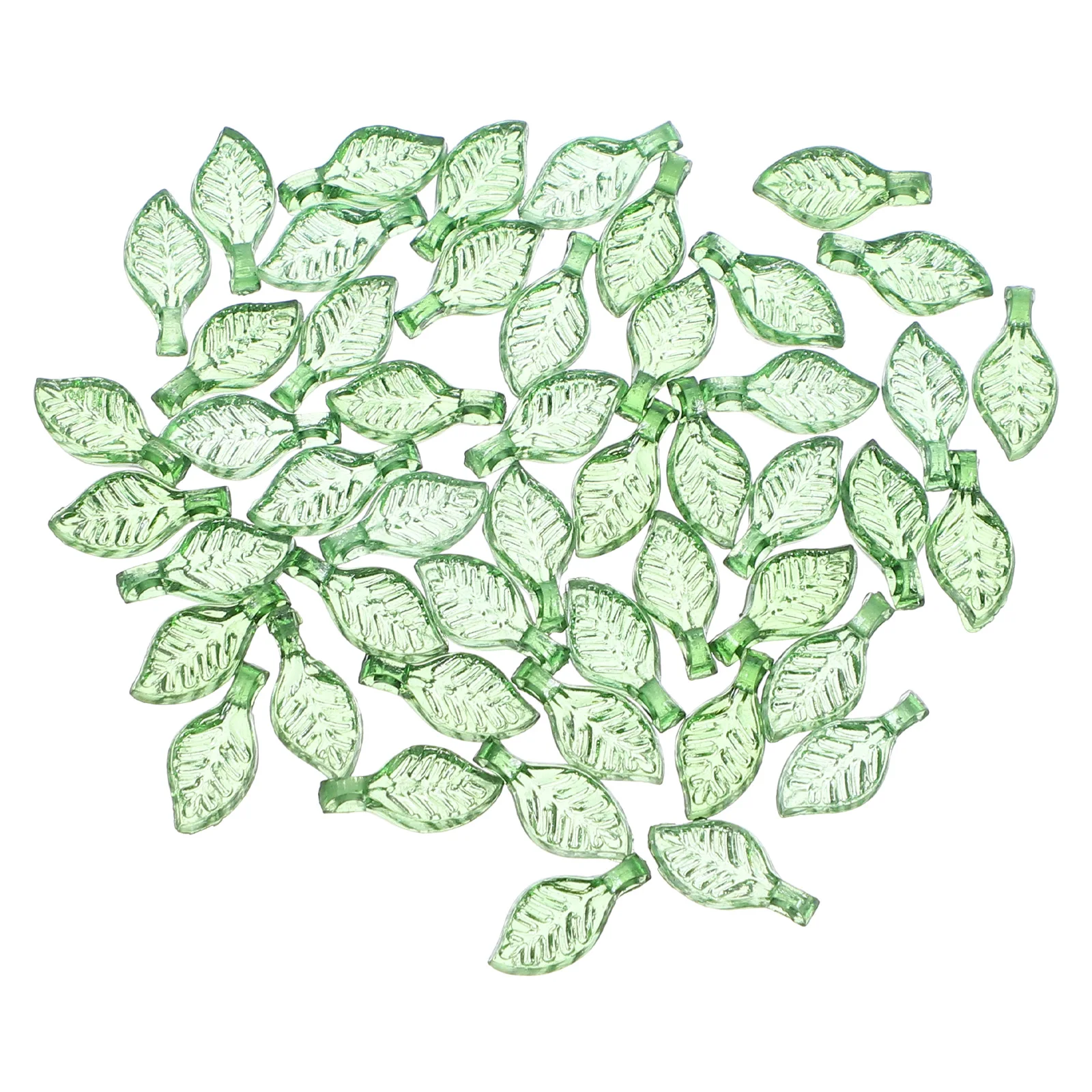 

50 Pcs Mini Acrylic Leaves Craft Pendant DIY Accessories Decorative Jewelry Charms
