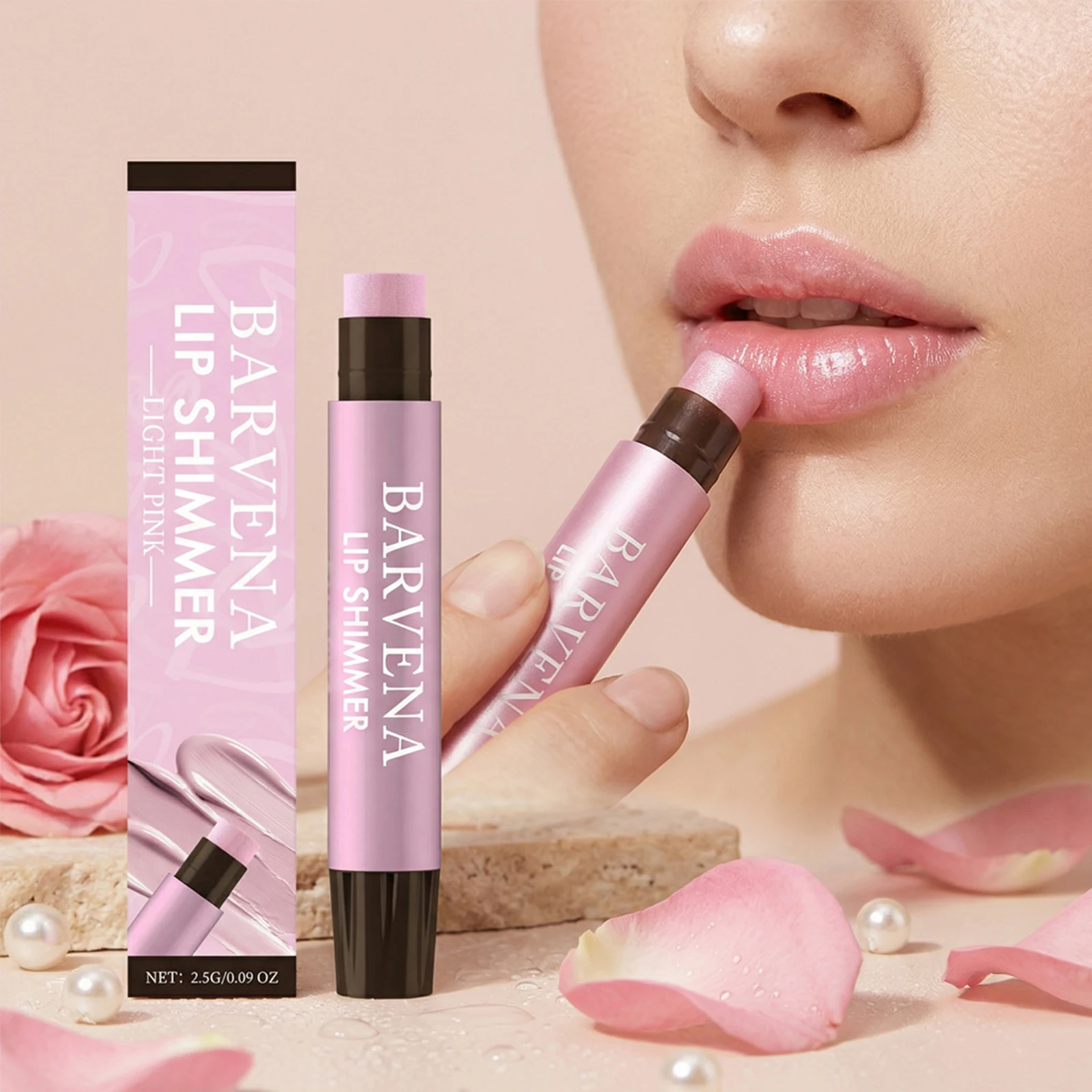 Batom Hidratante, Gloss Labial, Efeito Volumizador, Brilho Suave, Reparação de Lábios Rachados, Reduz Linhas Secas, Bálsamo Labial Nutritivo e Calmante