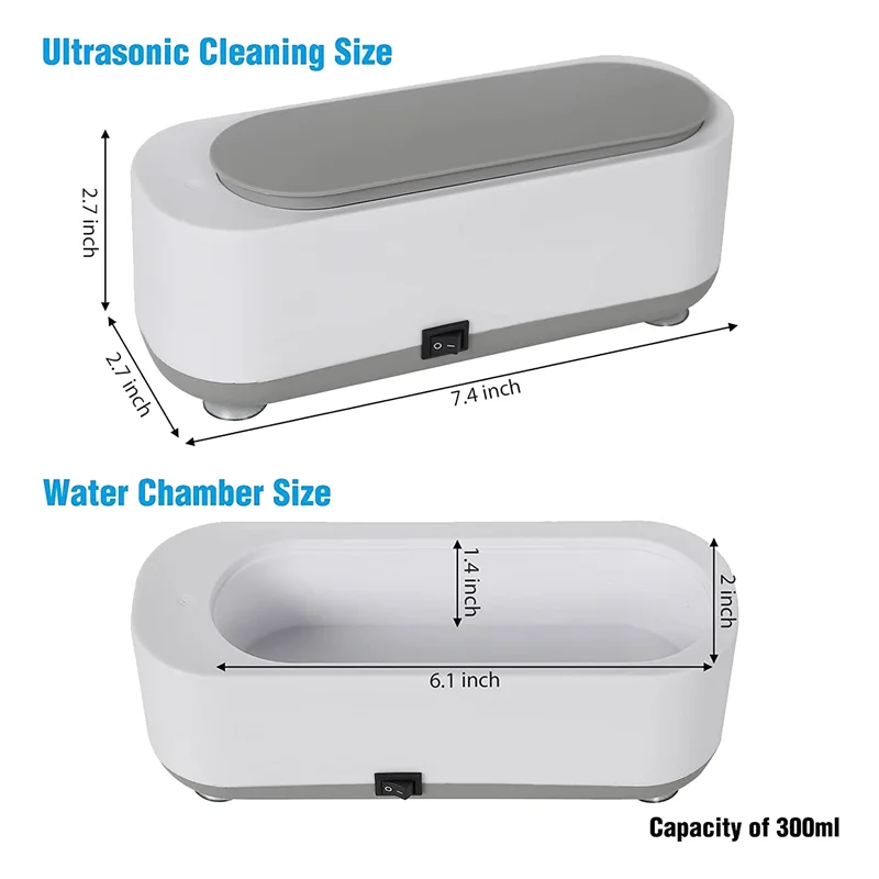 Ultrasonic Jewelry Cleaner for All Jewelry, 45KHz Portable and Low Noise Ultrasonic Machine for Jewelry, Ring, Earrings